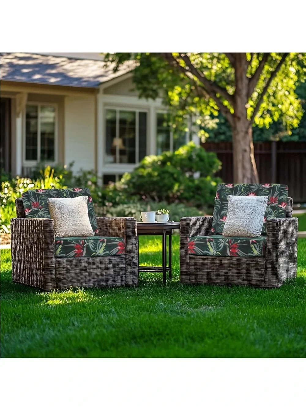 NWOT 1 Favoyal Deep Seat Patio Cushion Covers Set 19 x 19 In Waterproof Outdoor